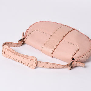FENDI フェンディ セレリア ステッチ Hand Bag ハンドバッグ Shoulder Bag ショルダーバッグ 8BR407 レザー ピンク 美品 中古 4a000500