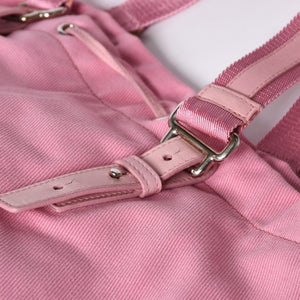 Very good condition SAINT LAURENT Kahala tote bag 121627 pink canvas leather silver hardware used 4a001105