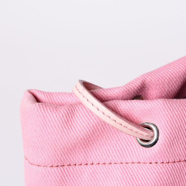 Very good condition SAINT LAURENT Kahala tote bag 121627 pink canvas leather silver hardware used 4a001105
