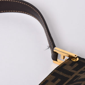 FENDI フェンディ ズッカ柄 Shoulder Bag ショルダーバッグ 83150820981 ブラウン ゴールド金具 美品 中古 4a000508