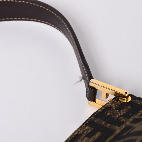 FENDI フェンディ ズッカ柄 Shoulder Bag ショルダーバッグ 83150820981 ブラウン ゴールド金具 美品 中古 4a000508