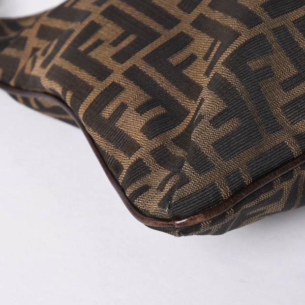 FENDI フェンディ ズッカ柄 Shoulder Bag ショルダーバッグ 83150820981 ブラウン ゴールド金具 美品 中古 4a000508