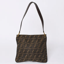画像をギャラリービューアに読み込む, FENDI フェンディ ズッカ柄 Shoulder Bag ショルダーバッグ 83150820981 ブラウン ゴールド金具 美品 中古 4a000508