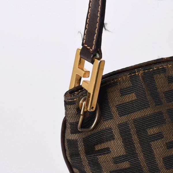FENDI フェンディ ズッカ柄 Shoulder Bag ショルダーバッグ 83150820981 ブラウン ゴールド金具 美品 中古 4a000508