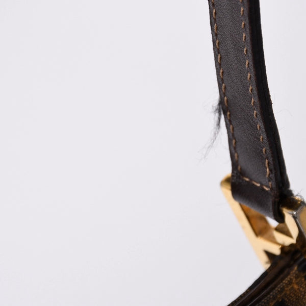 FENDI フェンディ ズッカ柄 Shoulder Bag ショルダーバッグ 83150820981 ブラウン ゴールド金具 美品 中古 4a000508