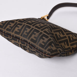FENDI フェンディ ズッカ柄 Shoulder Bag ショルダーバッグ 83150820981 ブラウン ゴールド金具 美品 中古 4a000508