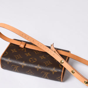 LOUIS VUITTON ルイヴィトン ウエスト ショルダーバッグ M51855 モノグラム ポシェットフロランティーヌ ブラウン 美品 中古 4a000511