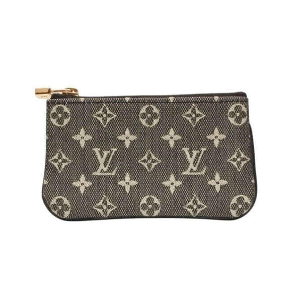 極美品 LOUIS VUITTON ルイヴィトン ミニ ポシェットクレ コインケース M92435 モノグラムキャンバス ゴールド金具 ノワール 中古 4a000787