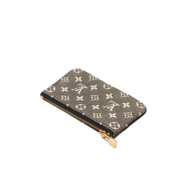 極美品 LOUIS VUITTON ルイヴィトン ミニ ポシェットクレ コインケース M92435 モノグラムキャンバス ゴールド金具 ノワール 中古 4a000787