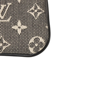 極美品 LOUIS VUITTON ルイヴィトン ミニ ポシェットクレ コインケース M92435 モノグラムキャンバス ゴールド金具 ノワール 中古 4a000787