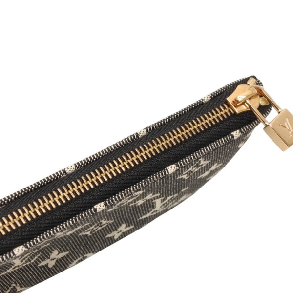 極美品 LOUIS VUITTON ルイヴィトン ミニ ポシェットクレ コインケース M92435 モノグラムキャンバス ゴールド金具 ノワール 中古 4a000787