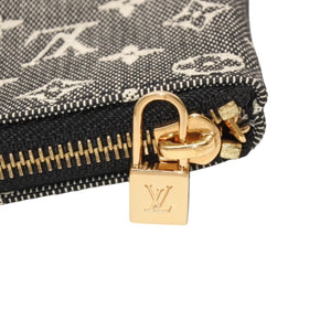極美品 LOUIS VUITTON ルイヴィトン ミニ ポシェットクレ コインケース M92435 モノグラムキャンバス ゴールド金具 ノワール 中古 4a000787