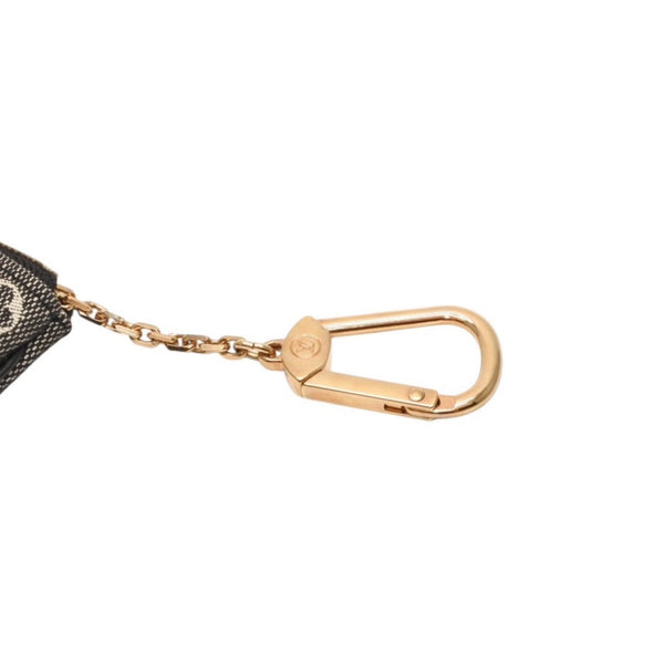 極美品 LOUIS VUITTON ルイヴィトン ミニ ポシェットクレ コインケース M92435 モノグラムキャンバス ゴールド金具 ノワール 中古 4a000787