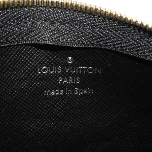 極美品 LOUIS VUITTON ルイヴィトン ミニ ポシェットクレ コインケース M92435 モノグラムキャンバス ゴールド金具 ノワール 中古 4a000787