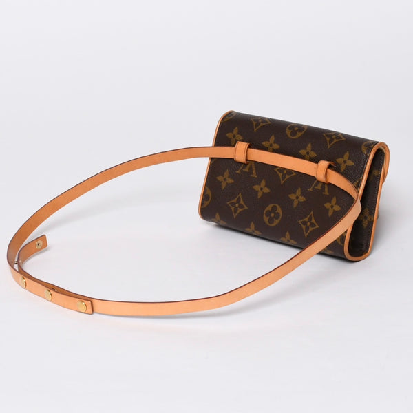 LOUIS VUITTON ルイヴィトン ウエスト ショルダーバッグ M51855 モノグラム ポシェットフロランティーヌ ブラウン 美品 中古 4a000511