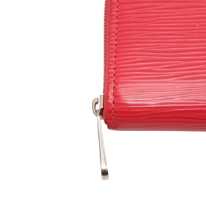 Very Good Condition LOUIS VUITTON Zippy Coin Purse M60383 Epi Leather Coin Case Pink Silver Hardware Used 4a000755