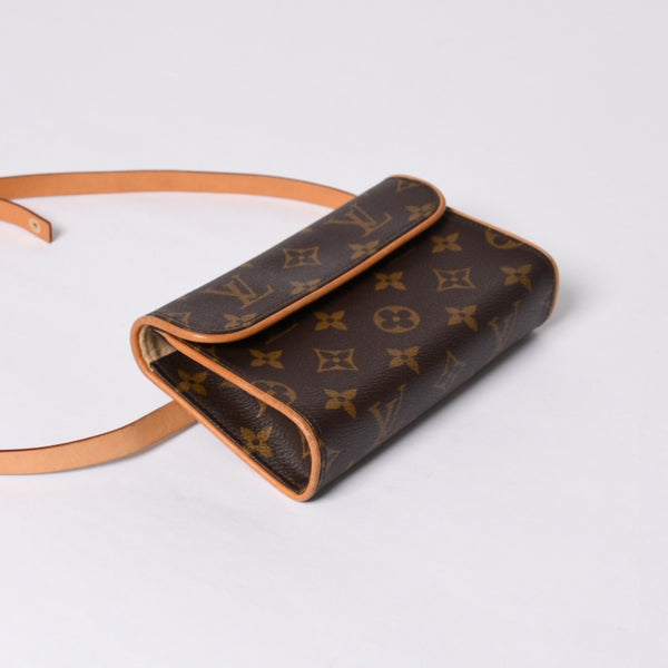 LOUIS VUITTON ルイヴィトン ウエスト ショルダーバッグ M51855 モノグラム ポシェットフロランティーヌ ブラウン 美品 中古 4a000511