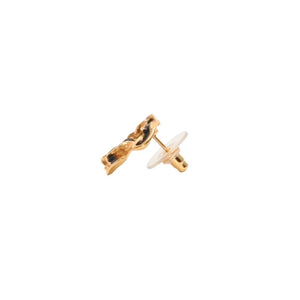 極美品 CHANEL シャネル ヴィンテージ ココマーク ピアス 重量約5.14g 02P刻印 GP メタル ゴールド ブラック 両耳用 中古 4a000640
