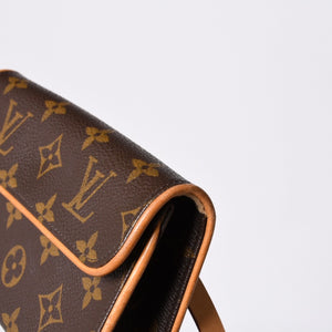 LOUIS VUITTON ルイヴィトン ウエスト ショルダーバッグ M51855 モノグラム ポシェットフロランティーヌ ブラウン 美品 中古 4a000511