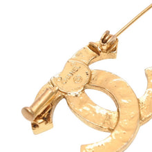 画像をギャラリービューアに読み込む, 極美品 CHANEL シャネル VINTAGE ヴィンテージ ココマーク ブローチ 重量約6.11g GP メタル ラインストーン ゴールド クリア 中古 4a000628