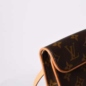 LOUIS VUITTON ルイヴィトン ウエスト ショルダーバッグ M51855 モノグラム ポシェットフロランティーヌ ブラウン 美品 中古 4a000511