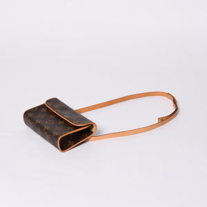 LOUIS VUITTON ルイヴィトン ウエスト ショルダーバッグ M51855 モノグラム ポシェットフロランティーヌ ブラウン 美品 中古 4a000511