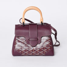 画像をギャラリービューアに読み込む, 新品同様 GOYARD ゴヤール ハンドバッグ 2WAY サイゴン ABB120180 バーガンディ パープル ゴヤールディンキャンバス シルバー金具 美品 中古 4a000984