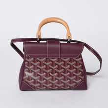 画像をギャラリービューアに読み込む, 新品同様 GOYARD ゴヤール ハンドバッグ 2WAY サイゴン ABB120180 バーガンディ パープル ゴヤールディンキャンバス シルバー金具 美品 中古 4a000984