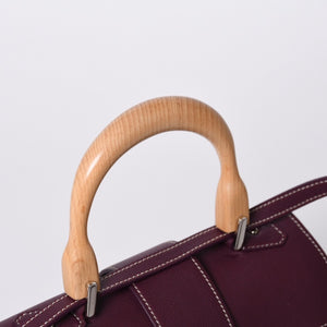 Like new GOYARD Handbag 2WAY Saigon ABB120180 Burgundy Purple Goyardin Canvas Silver Hardware Good Condition Used 4a000984