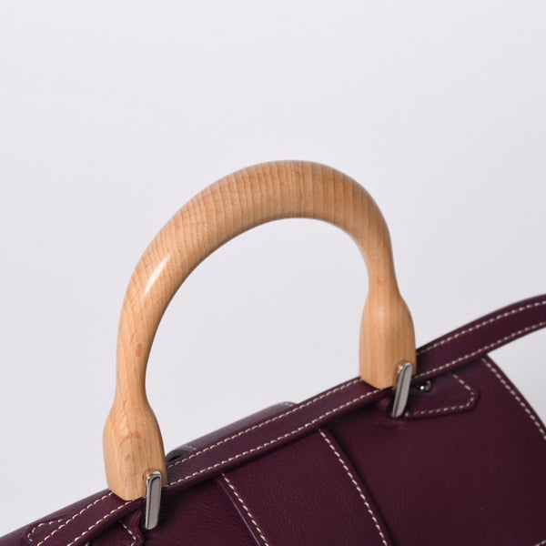 Like new GOYARD Handbag 2WAY Saigon ABB120180 Burgundy Purple Goyardin Canvas Silver Hardware Good Condition Used 4a000984
