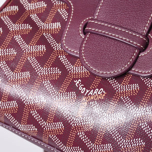 Like new GOYARD Handbag 2WAY Saigon ABB120180 Burgundy Purple Goyardin Canvas Silver Hardware Good Condition Used 4a000984