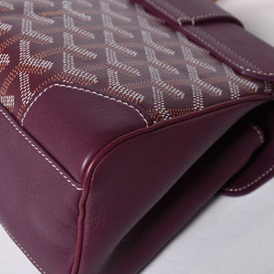 Like new GOYARD Handbag 2WAY Saigon ABB120180 Burgundy Purple Goyardin Canvas Silver Hardware Good Condition Used 4a000984