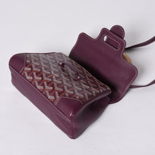 画像をギャラリービューアに読み込む, 新品同様 GOYARD ゴヤール ハンドバッグ 2WAY サイゴン ABB120180 バーガンディ パープル ゴヤールディンキャンバス シルバー金具 美品 中古 4a000984