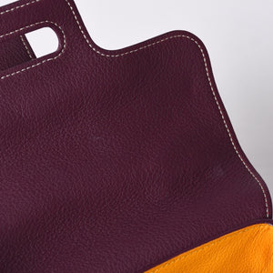Like new GOYARD Handbag 2WAY Saigon ABB120180 Burgundy Purple Goyardin Canvas Silver Hardware Good Condition Used 4a000984