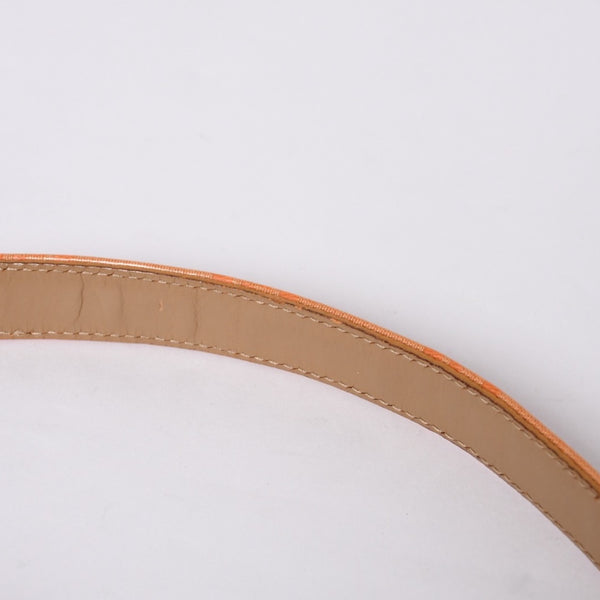 FENDI フェンディ マンマバケット ワンショルダーバッグ ズッカ オレンジ エナメル 美品 中古 4a000521