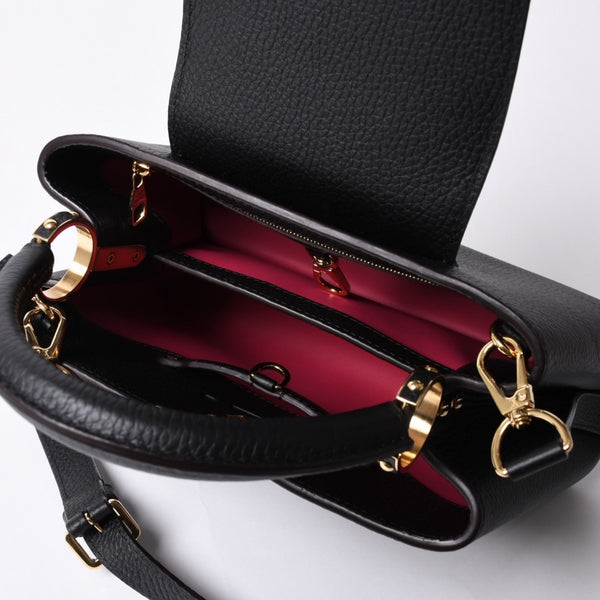 Like new LOUIS VUITTON Capucines BB M94755 2WAY handbag Taurillon leather black used 4a000525