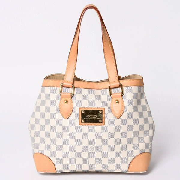極美品 LOUIS VUITTON ルイヴィトン ハンドバッグ N51207 ハムステッドPM ホワイト ダミエアズール中古 4a000817
