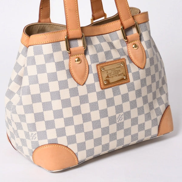 極美品 LOUIS VUITTON ルイヴィトン ハンドバッグ N51207 ハムステッドPM ホワイト ダミエアズール中古 4a000817