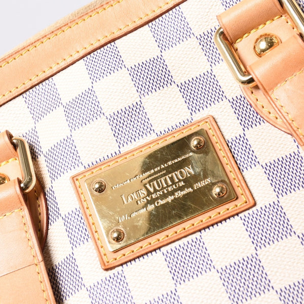 極美品 LOUIS VUITTON ルイヴィトン ハンドバッグ N51207 ハムステッドPM ホワイト ダミエアズール中古 4a000817