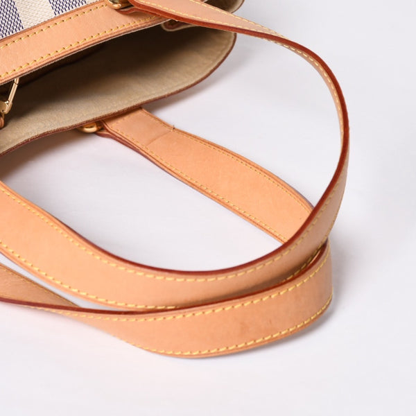 極美品 LOUIS VUITTON ルイヴィトン ハンドバッグ N51207 ハムステッドPM ホワイト ダミエアズール中古 4a000817