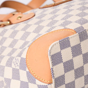極美品 LOUIS VUITTON ルイヴィトン ハンドバッグ N51207 ハムステッドPM ホワイト ダミエアズール中古 4a000817