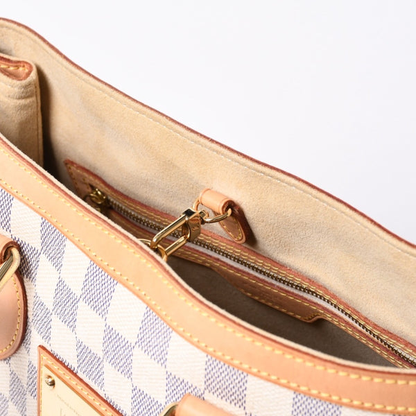 極美品 LOUIS VUITTON ルイヴィトン ハンドバッグ N51207 ハムステッドPM ホワイト ダミエアズール中古 4a000817