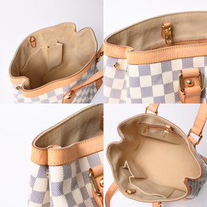 極美品 LOUIS VUITTON ルイヴィトン ハンドバッグ N51207 ハムステッドPM ホワイト ダミエアズール中古 4a000817