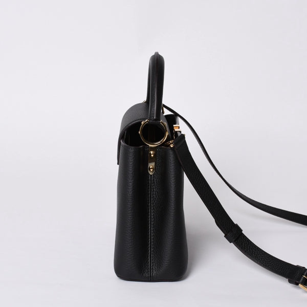 Like new LOUIS VUITTON Capucines BB M94755 2WAY handbag Taurillon leather black used 4a000525