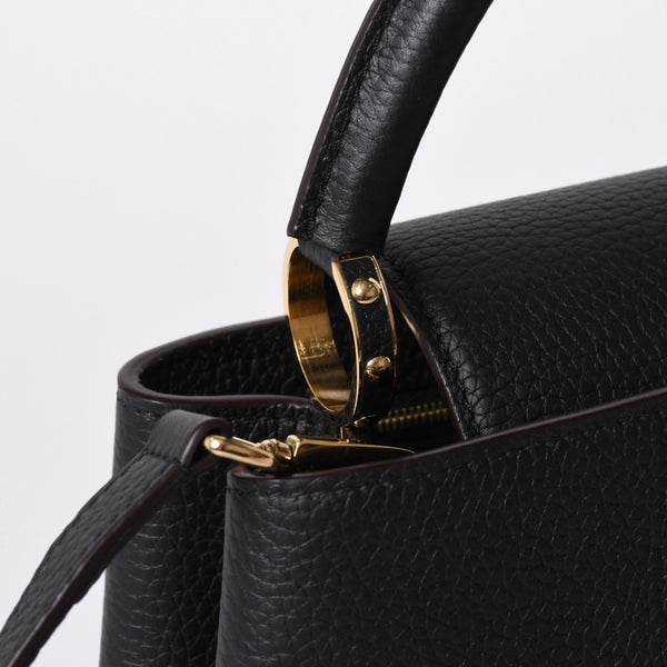 Like new LOUIS VUITTON Capucines BB M94755 2WAY handbag Taurillon leather black used 4a000525