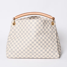 画像をギャラリービューアに読み込む, 極美品 LOUIS VUITTON ルイヴィトン アーツィ MM ワンショルダーバッグ N41174 ダミエ アズール ホワイト グレー ゴールド金具 中古 4a000408