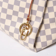 画像をギャラリービューアに読み込む, 極美品 LOUIS VUITTON ルイヴィトン アーツィ MM ワンショルダーバッグ N41174 ダミエ アズール ホワイト グレー ゴールド金具 中古 4a000408