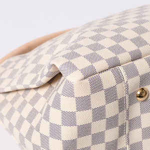Very good condition LOUIS VUITTON Artzi MM one shoulder bag N41174 Damier Azur white gray gold hardware used 4a000408