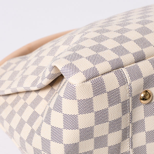 Very good condition LOUIS VUITTON Artzi MM one shoulder bag N41174 Damier Azur white gray gold hardware used 4a000408
