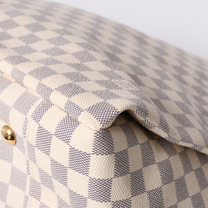 Very good condition LOUIS VUITTON Artzi MM one shoulder bag N41174 Damier Azur white gray gold hardware used 4a000408